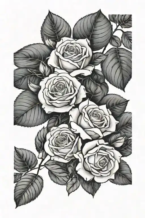 Roses And Eucalyptus Leaves