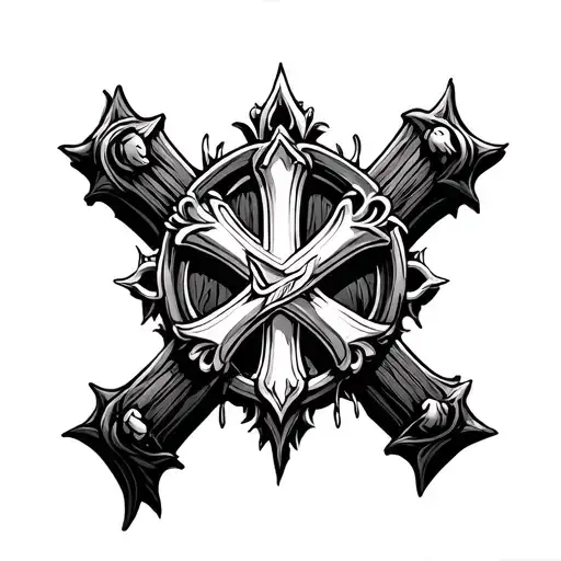 Christian Cross Gothic Style