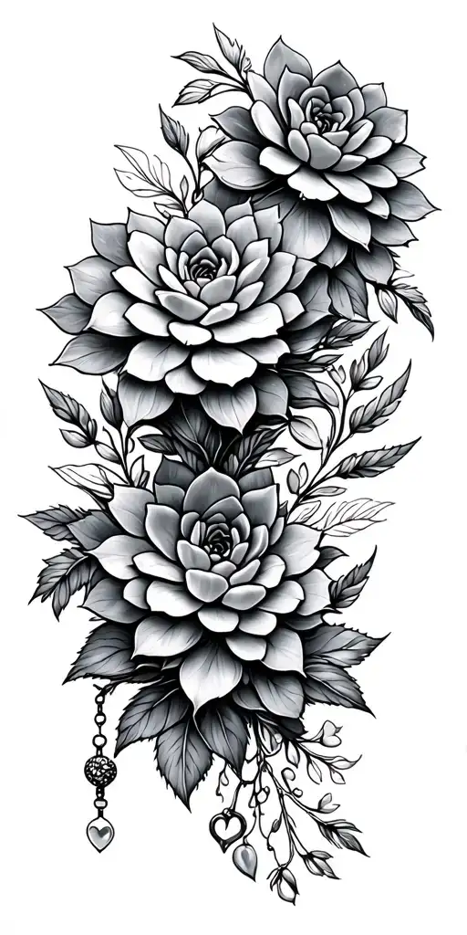 Hearts Flowers Jewelry Succulents