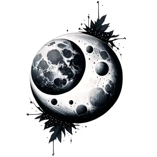 Galaxy Starts Moon Phase