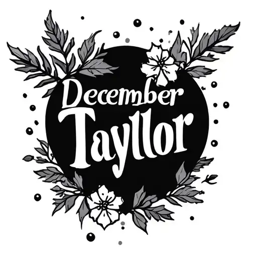 December Birth Tattoo With The Name Taylor Somewhere In It