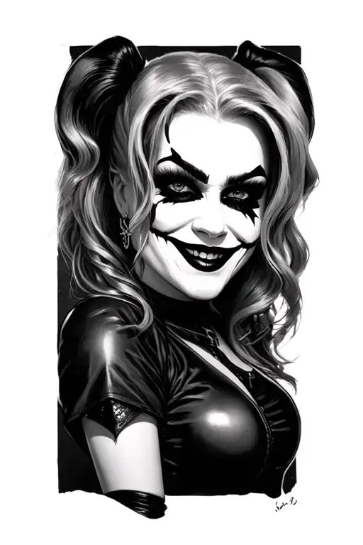 Harley Quinn Smiling Why So Serious Hahahahahah