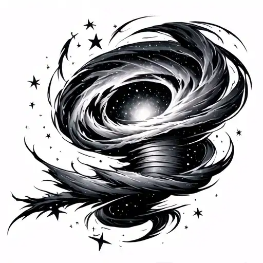 Tornado Galaxy Filled With Stars