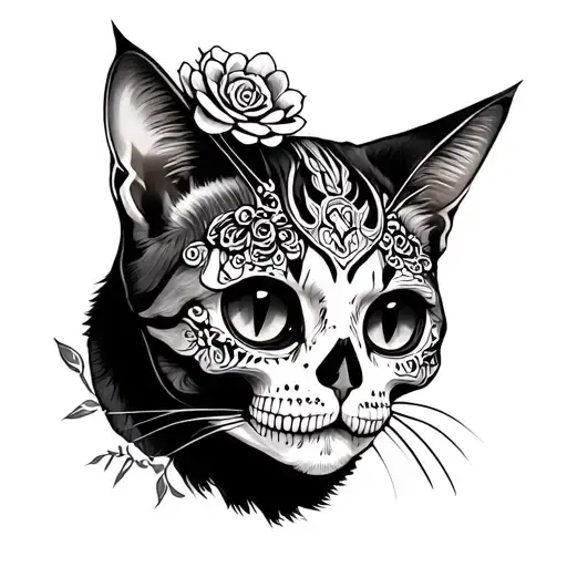 Sugar Skull Cat