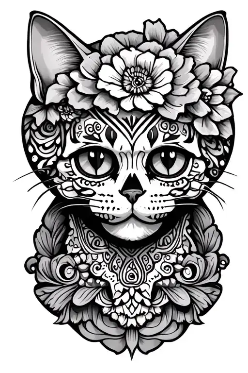 Sugar Skull Cat
