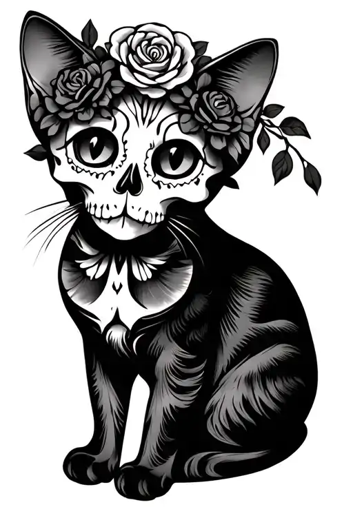 Sugar Skull Cat