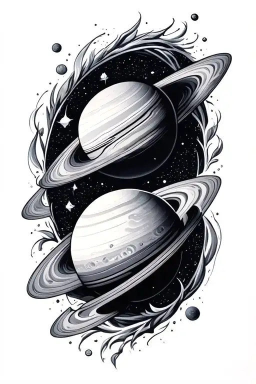 Galaxy Filled With Planets Orbiting