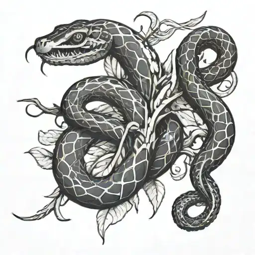 Snakes On A Vine From Hand To Elbow