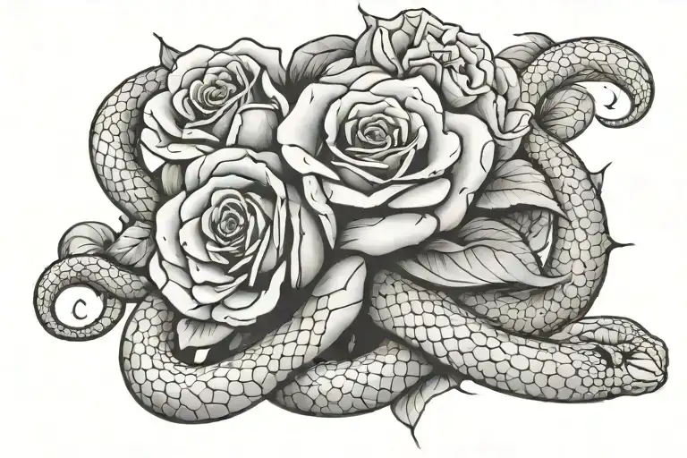 Rose And Snake Wrapped