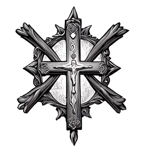 Simplw Christian Cross El Shomri