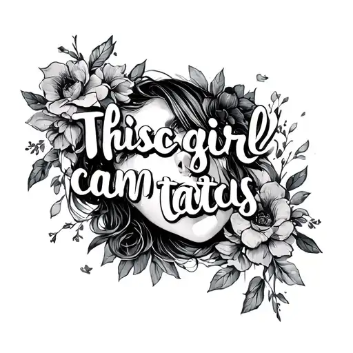 Design This Window With Different Fonts This Girl Can