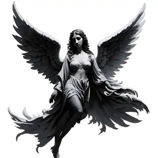 Angel With Wings Spread