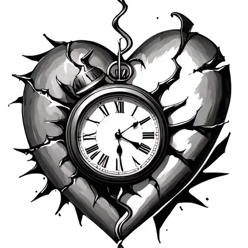 Clock Broken Heart