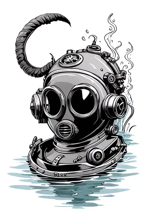 Diving Helmet Surrounded