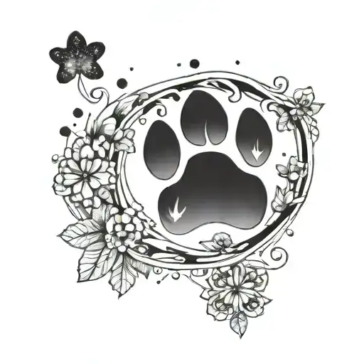 Night Sky In Paw Print