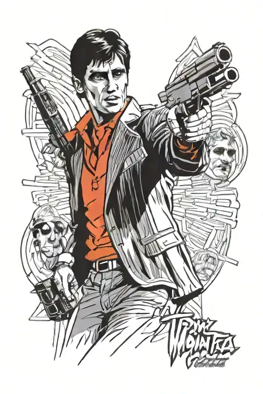 Tony Montana Scarface Comic Design