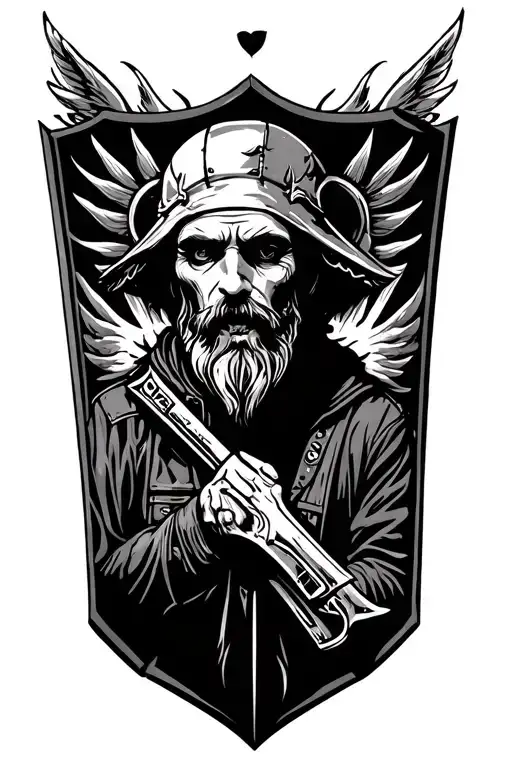 Survivalist With God Shield