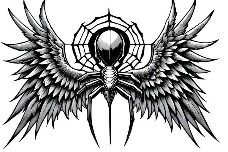 Sword Wings Spider Web