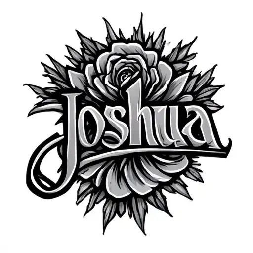 Joshua Name With A Sexy Design Combining Elements