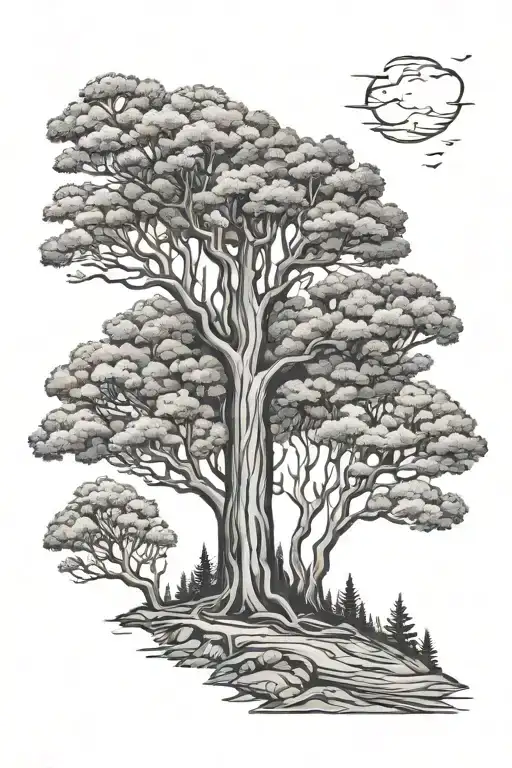 Trees Background Looking