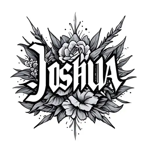 Joshua Name With A Sexy Design Combining Elements