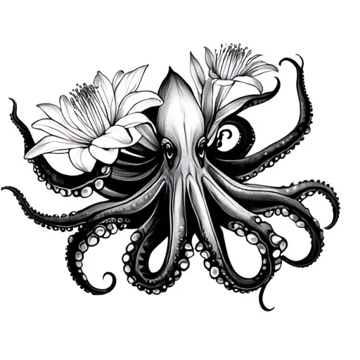 Octopus And Spider Lily Flower