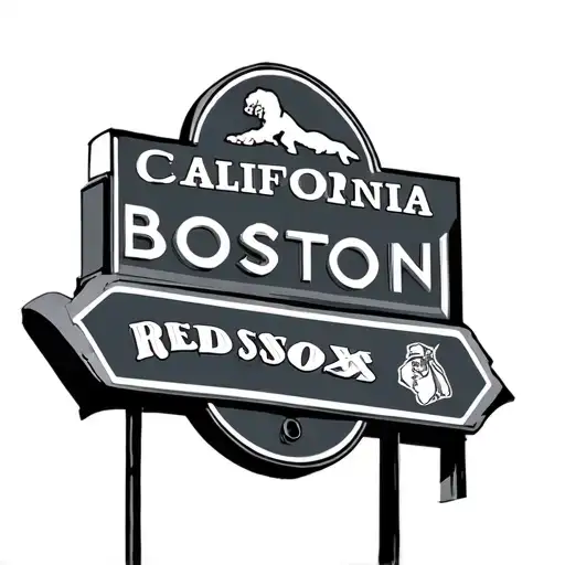 California Street Sign Boston Rednsox