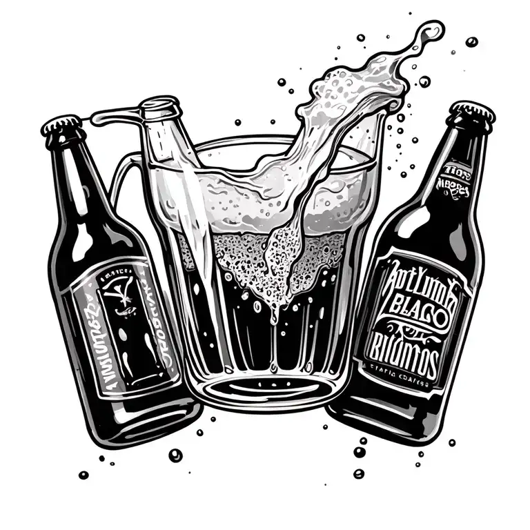 Timeglass Beer Bottle Pouring