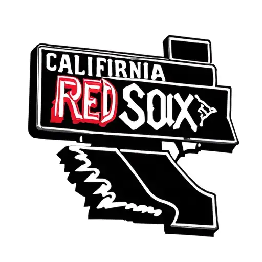 California Street Sign Boston Red Sox Logo