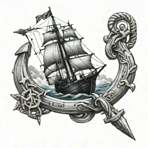 Ship Anchor Tatto With Al Dvs
