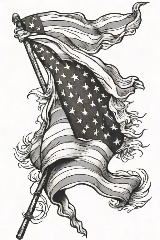 American Flag Waving