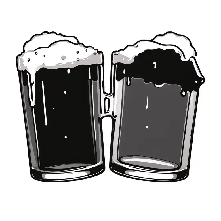 Timeglass With Beer Pouring