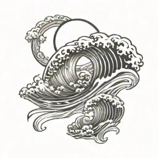 Sun Ocean Waves Crashing Love You