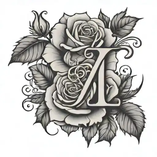 Rose And Initials Jg Initials For Someone