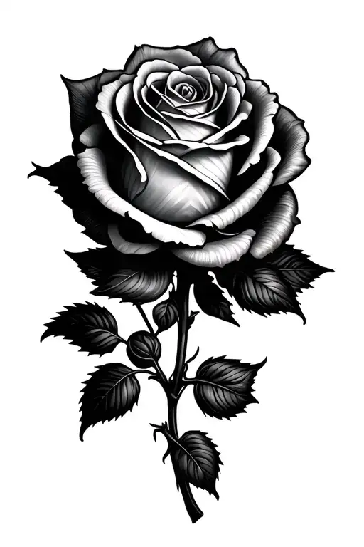 Rose Surrounded By Pinstripe