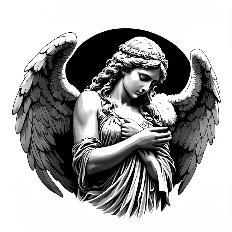 Back Tattoo Angel Watching