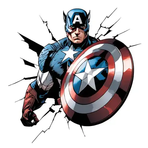 Captain America Broken Shiel