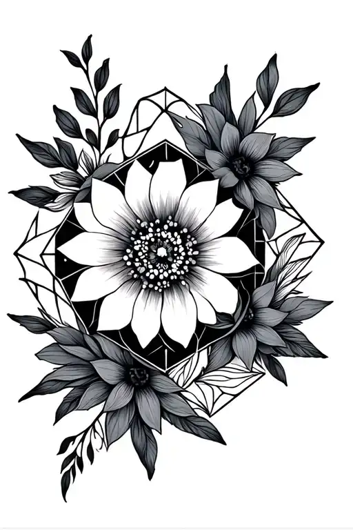 Dainty Geometric With Floral