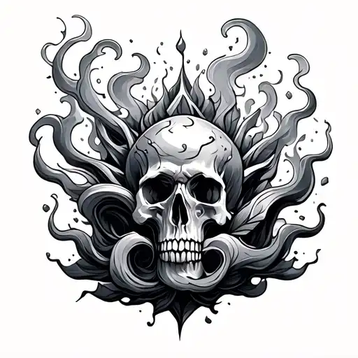 Pieces Forming Steam Rising