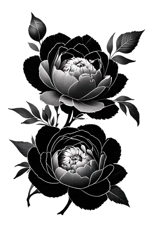 Delicate Geometric With Peony