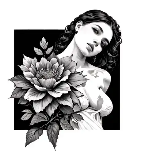 Rib Tatoo Flower Grow Independent Woman