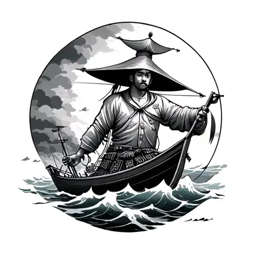 Chinese Sailor Navigating