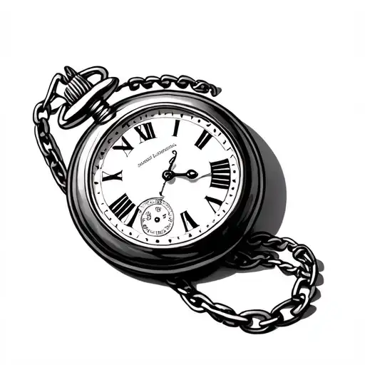 Pocket Watch With Chain