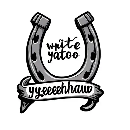 Western Horseshoe Small Write Yyeeehhhaaww