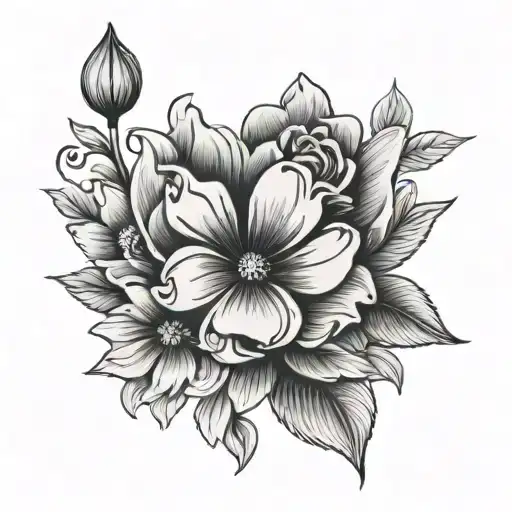 Cats Paw Print With Flowers And The Name Athena