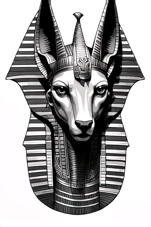 Egyptian Anubis Sleeve Design Realism At An Angle Hyper Realism
