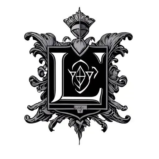 Kabbalah Family Crest With Letter L