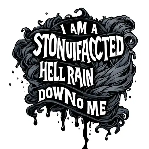 I Am A Stone Unaffected Rain Hell Down Unto Me