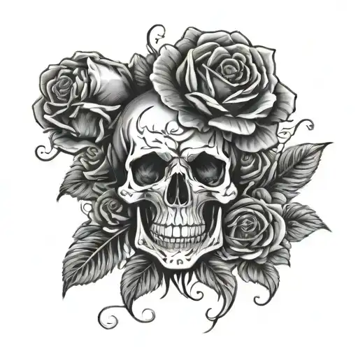 Skull And Roses