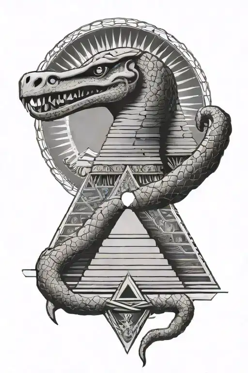 Cobra Egypt Pyramid Sun